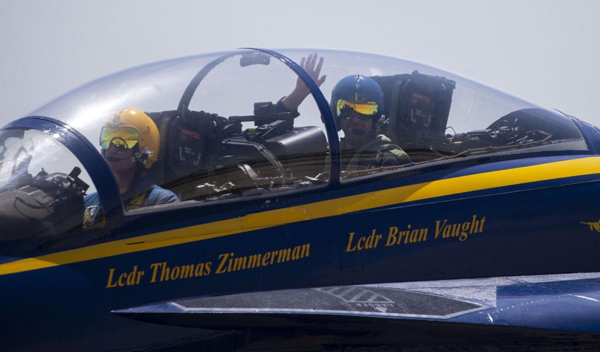 Blue Angels fly with local influencers to promote air show