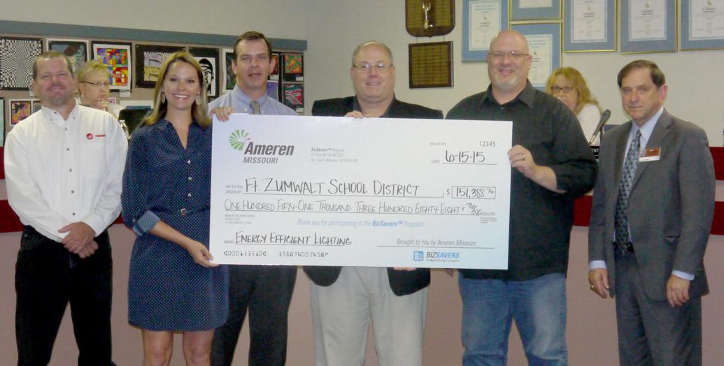 Fort Zumwalt awarded incentive check for green efforts