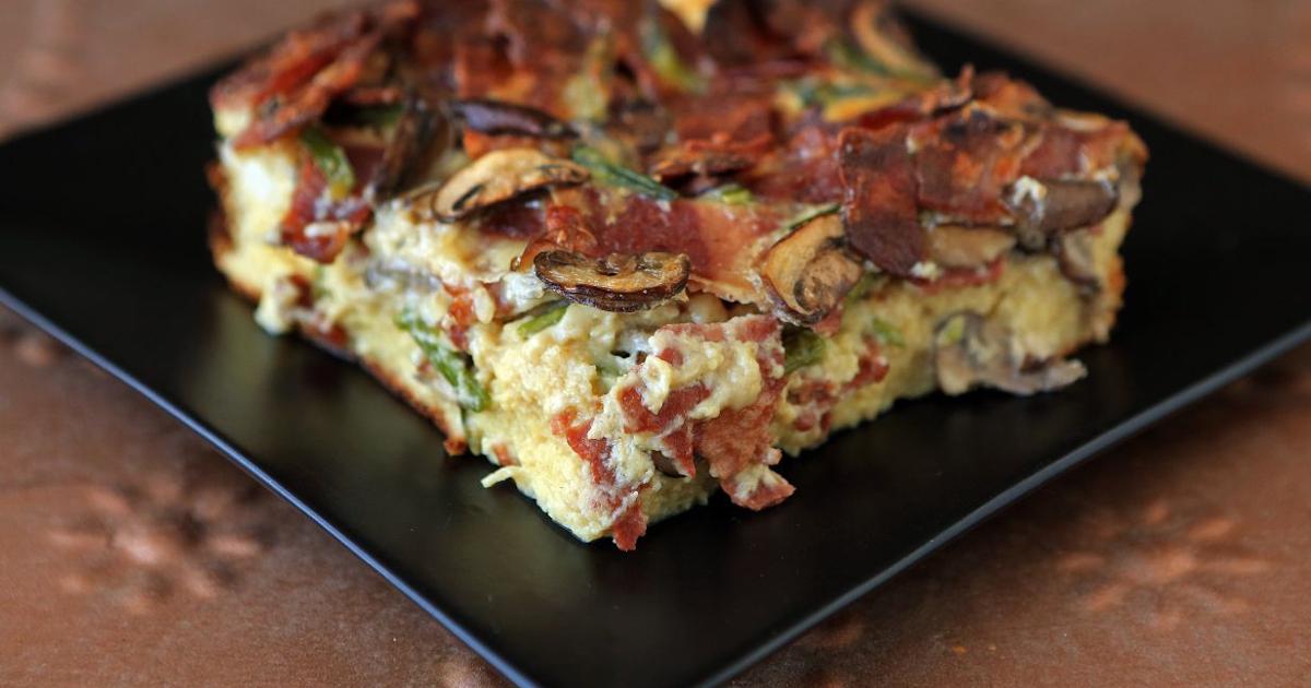 Spring Pea Strata Egg Strata
