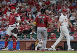 The St. Louis Cardinals and the Arizona Diamondbacks play at Busch Stadium for game two of four