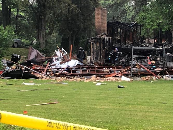 Wreckage after explosion in north 51 County.