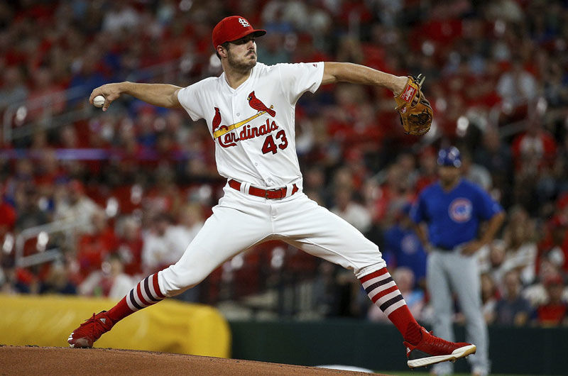 Dakota Hudson pitches against Cubs