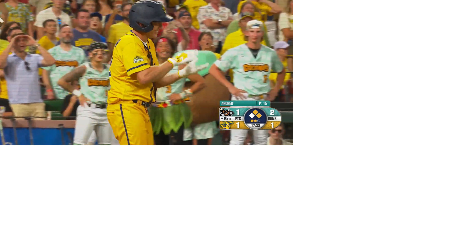 Watch David Eckstein charge the mound in a Savannah Bananas at-bat at Busch Stadium