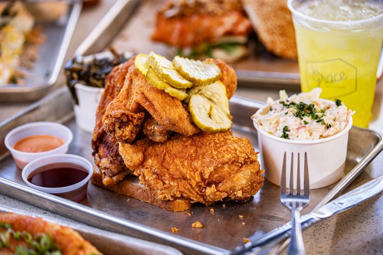 GraceChicken+Fish half bird and sides