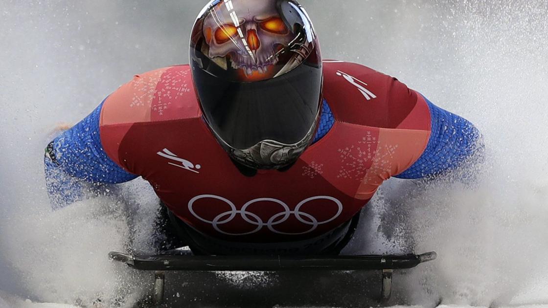Photos 9 spectacular helmets in the skeleton at Winter Olympics