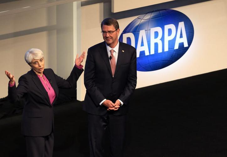 Defense Secretary visits DARPA conference