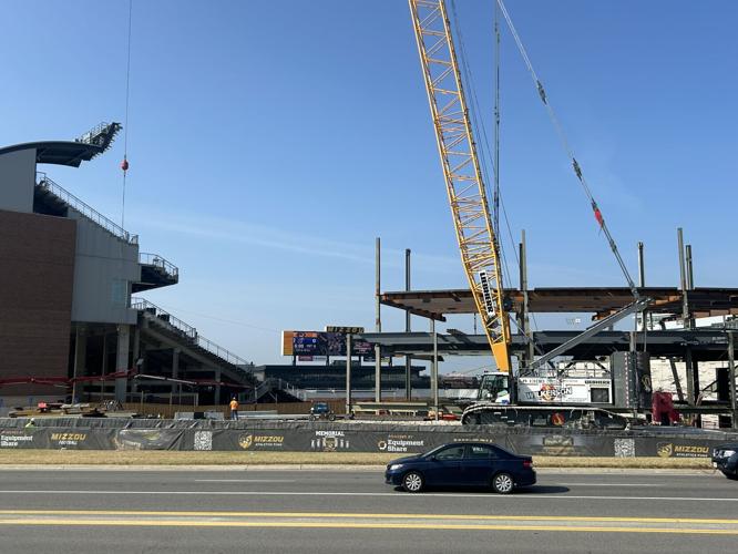 Videoboard through construction