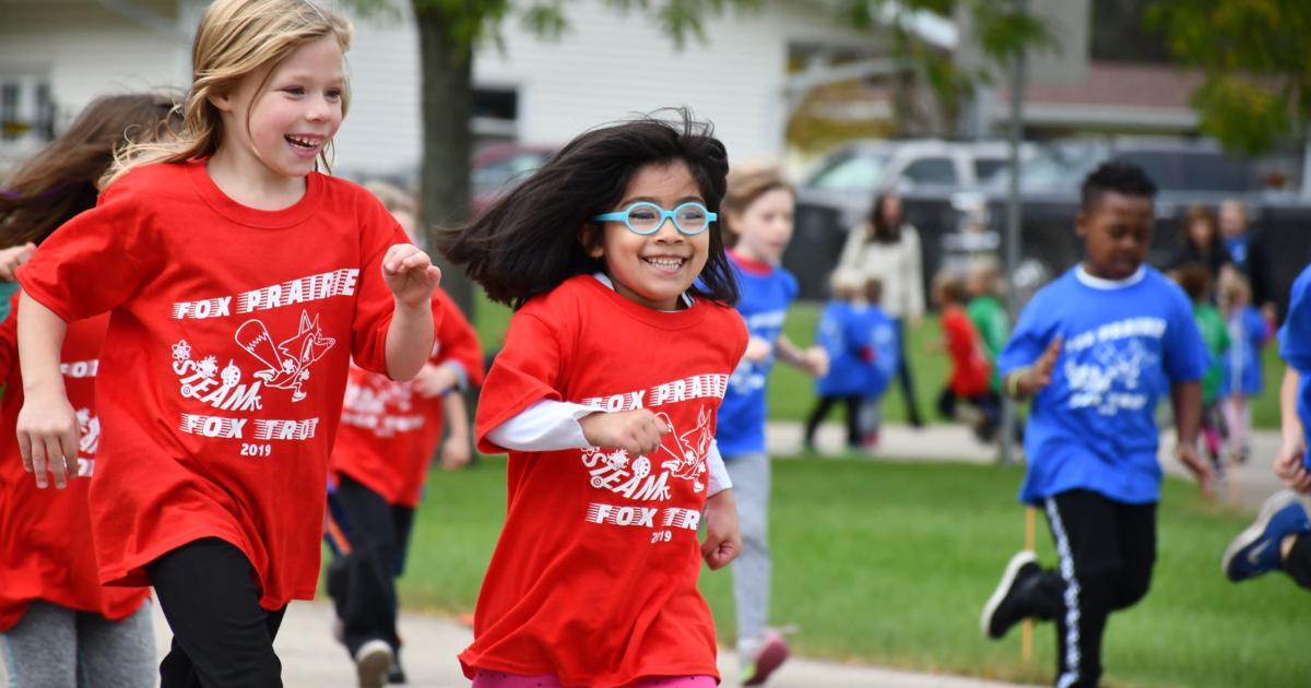 Photos from the annual Fox Trot at Fox Prairie Elementary School