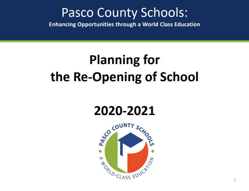 Pasco school district releases more details on plan for reopening