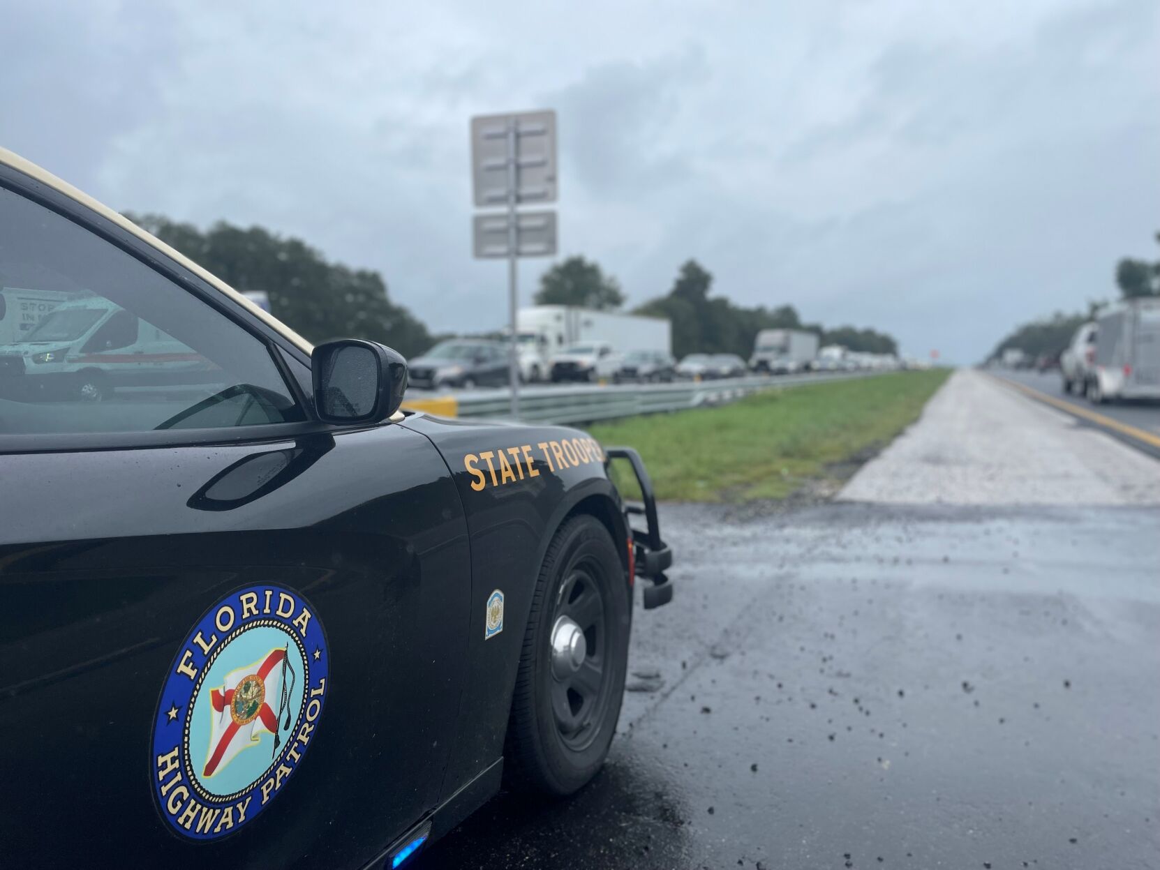Florida Highway Patrol warns of emergency shoulder use as traffic