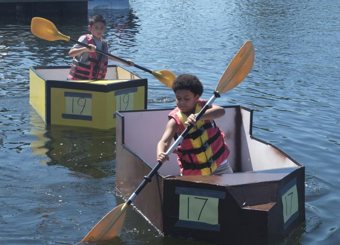 Budding engineers build seaworthy vessels at annual cardboard boat race