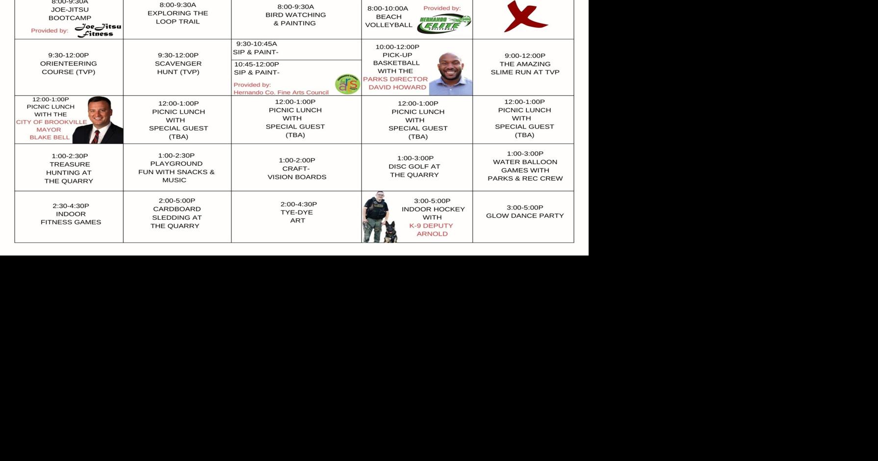 Brooksville offers free activities during spring break News