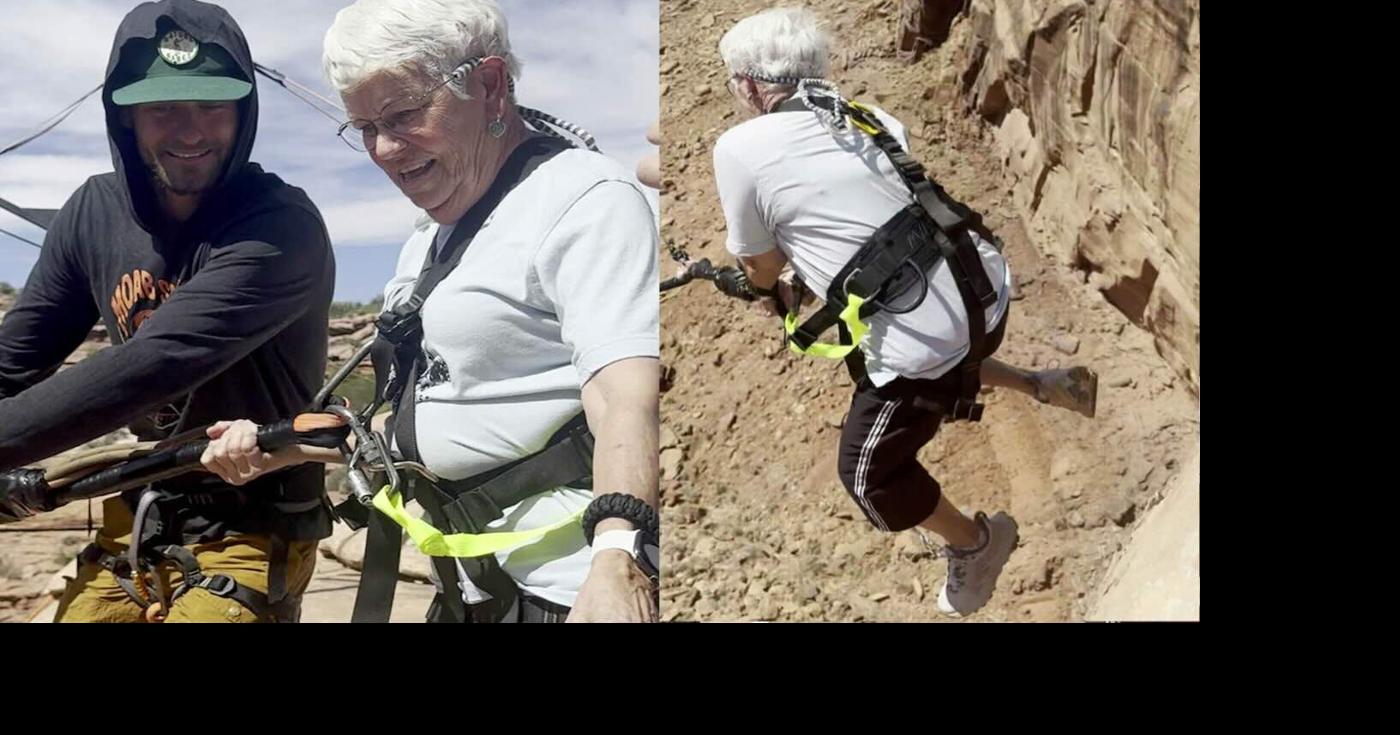 78-Year-Old Woman Takes Thrilling Leap on America’s Longest Rope Swing in Moab, Utah