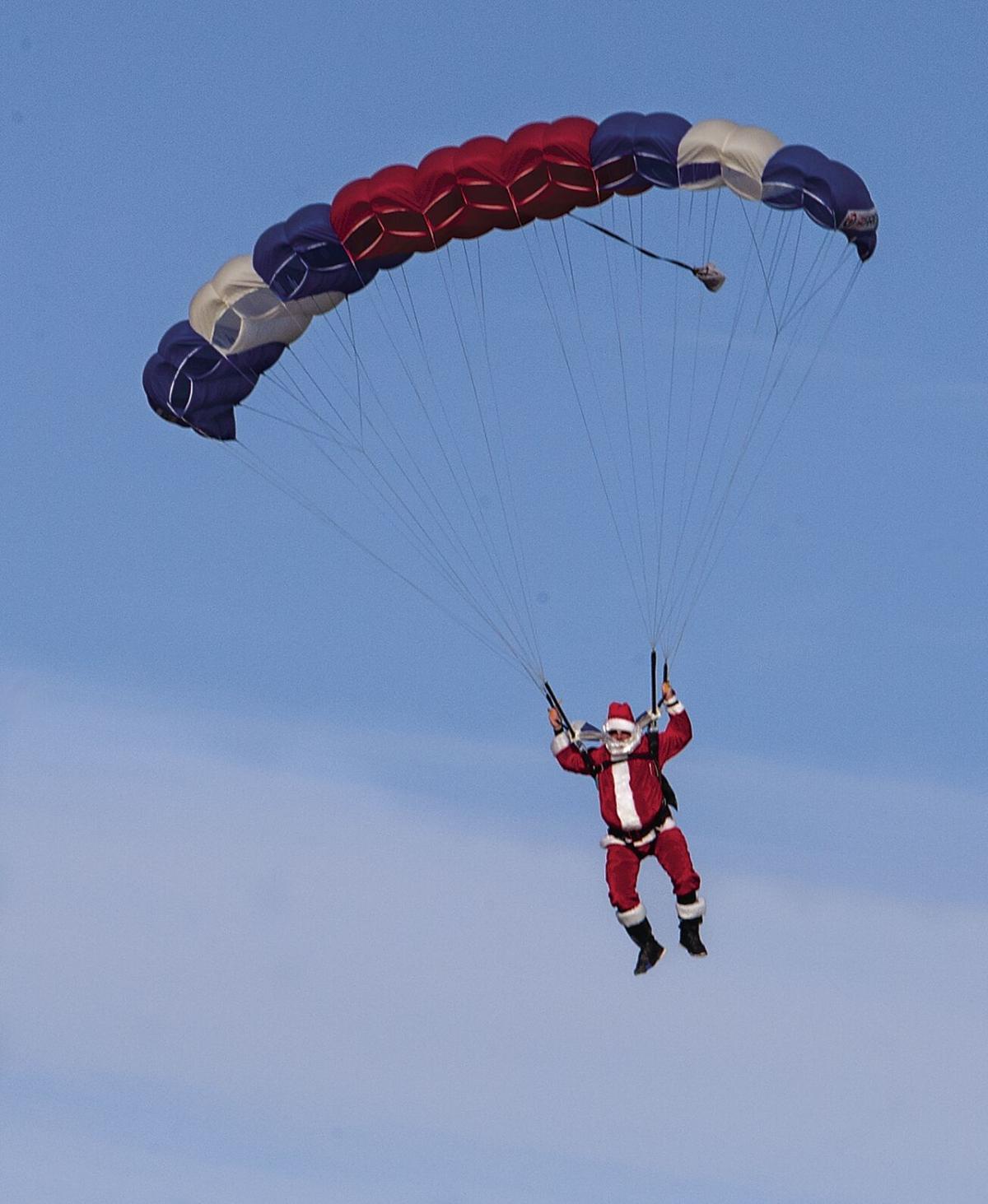 SKYDIVING SANTA