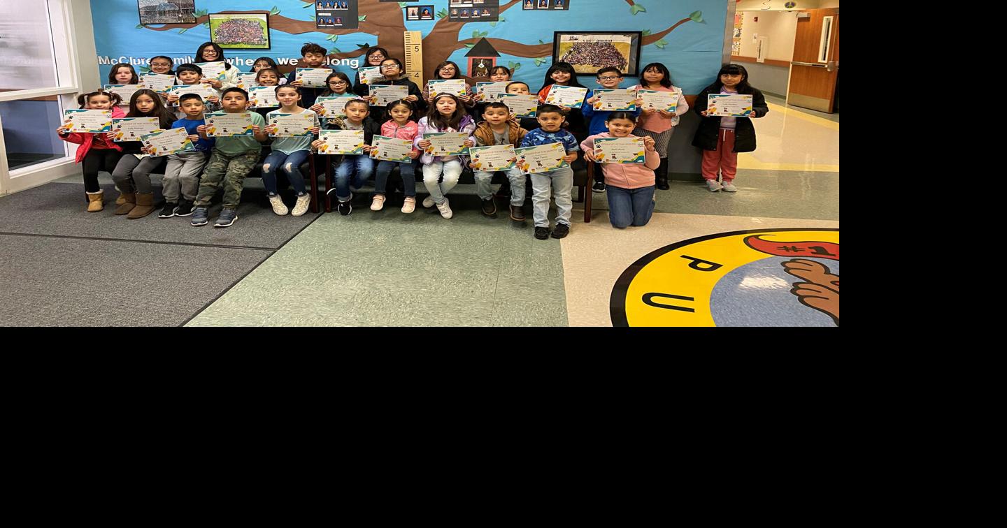 McClure Elementary School students of the month for October Education