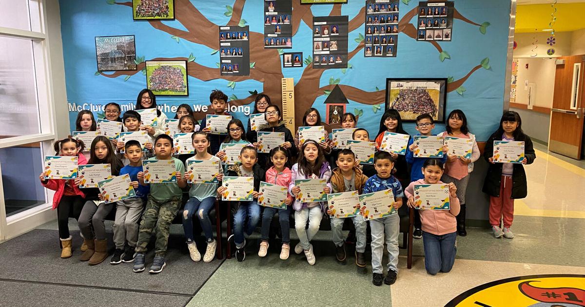 McClure Elementary School students of the month for October Education