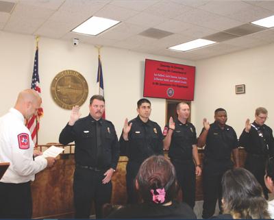 City of Sweetwater Swears in 5 New Firefighters During City Hall ...