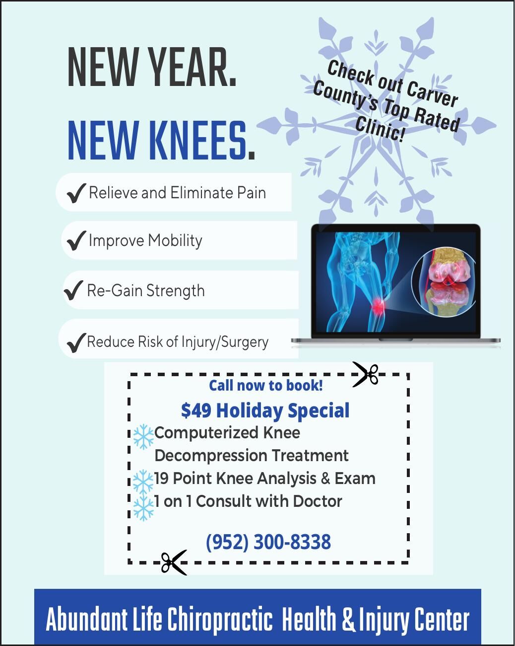 NEW YEAR. NEW KNEES. Chec k Coun out