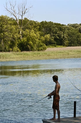 Fishing with two feet on shore, Lake Minnetonka News