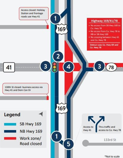 Highway 169 Lane Closures Will Continue Into August Shakopee News Swnewsmedia Com