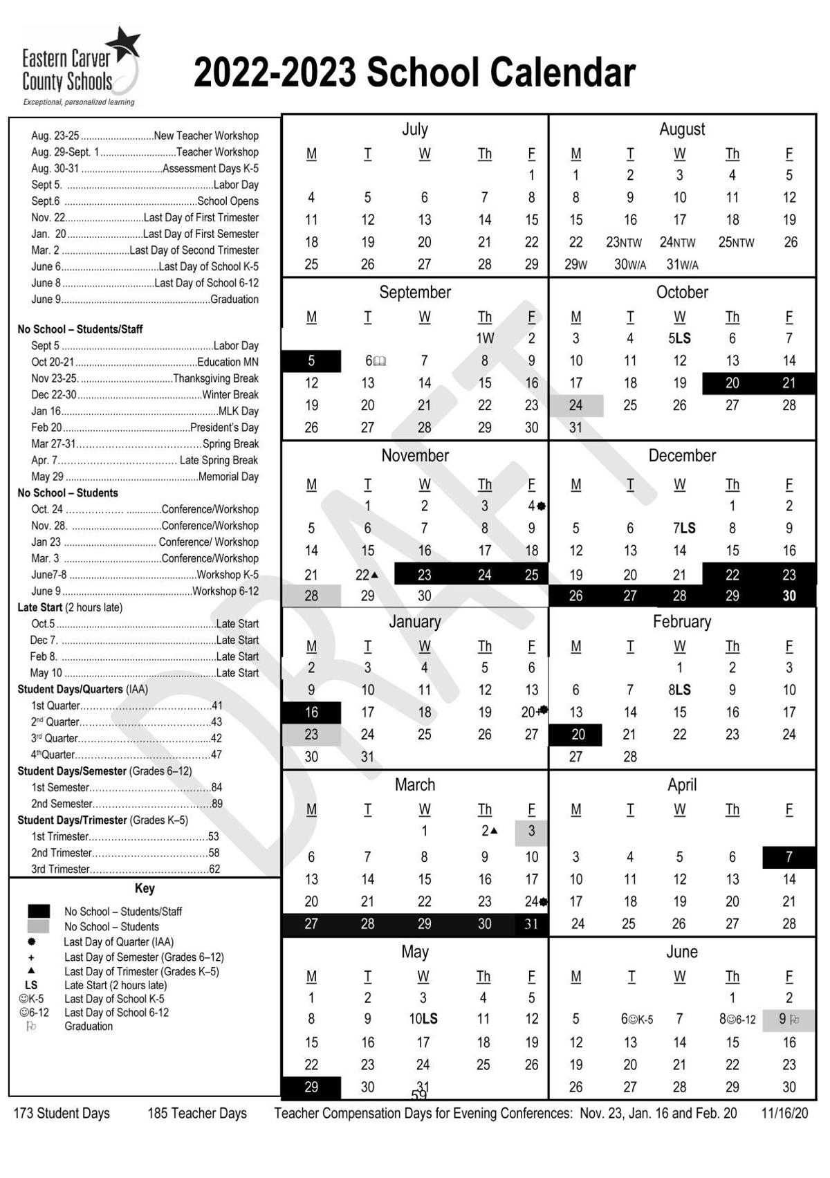 Hisd 2324 Calendar Minimalist Blank Printable