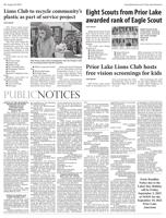 Public notices from the August 20, 2022 Prior Lake American