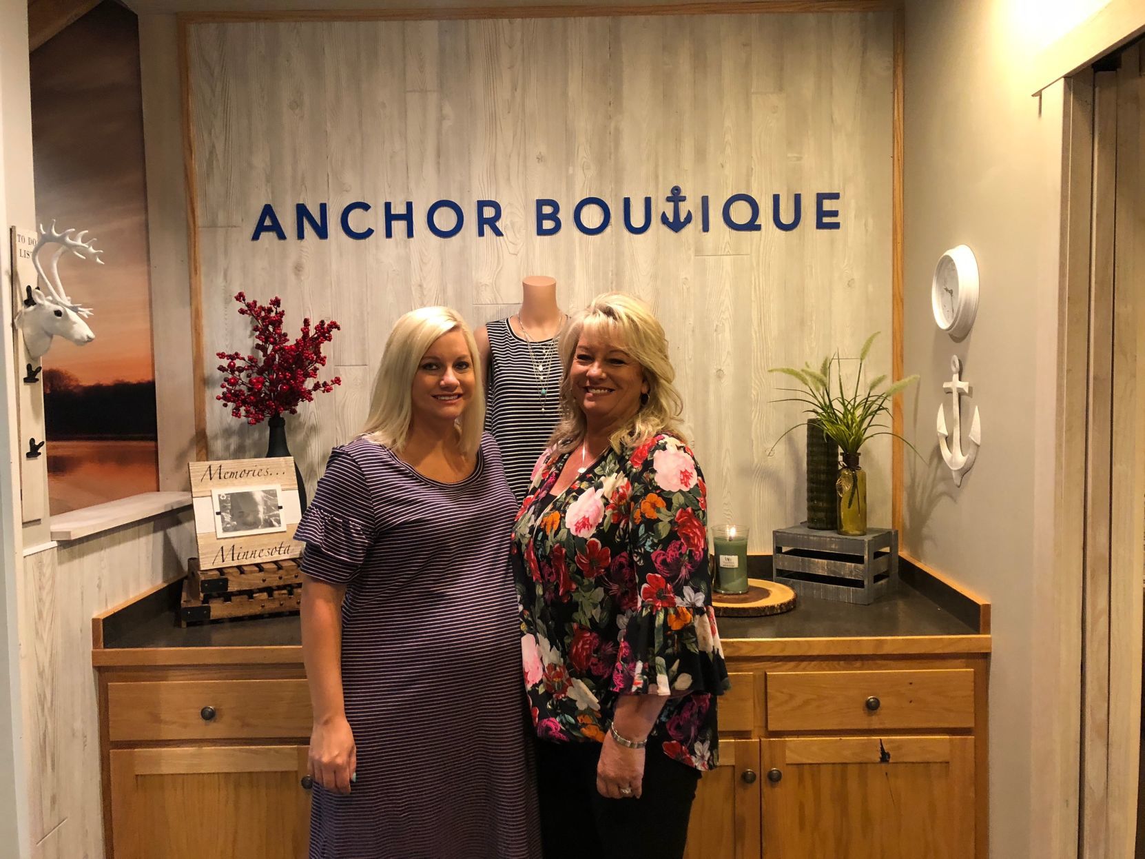 Anchor Boutique in Shakopee backed by lake styles family Prior