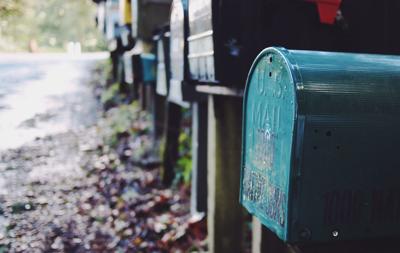 Letter to editor stock art - row of mailboxes