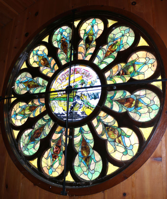 St Paul S Lutheran Stained Glass Window Sheds Light At Sign Company Jordan Business Swnewsmedia Com
