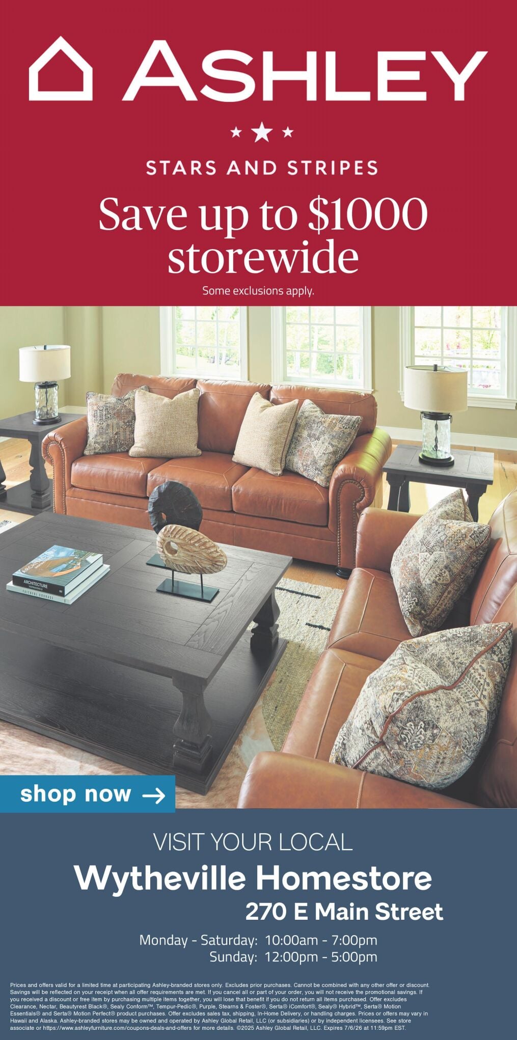 ASHLEY HOMES STORES - WYTHEVILLE