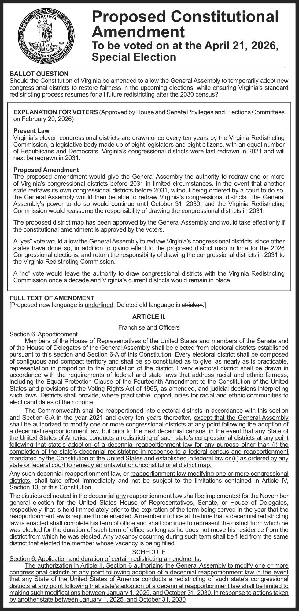 VPS LEGALS/PUBLIC NOTICES - CVA