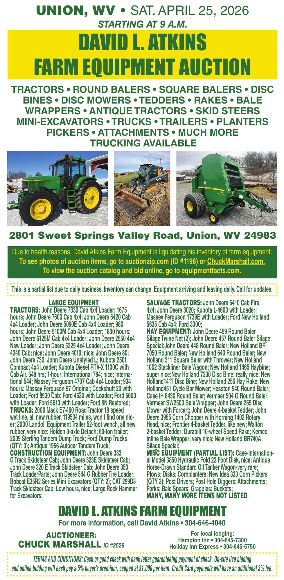 DAVID ATKINS FARM EQUIPMENT