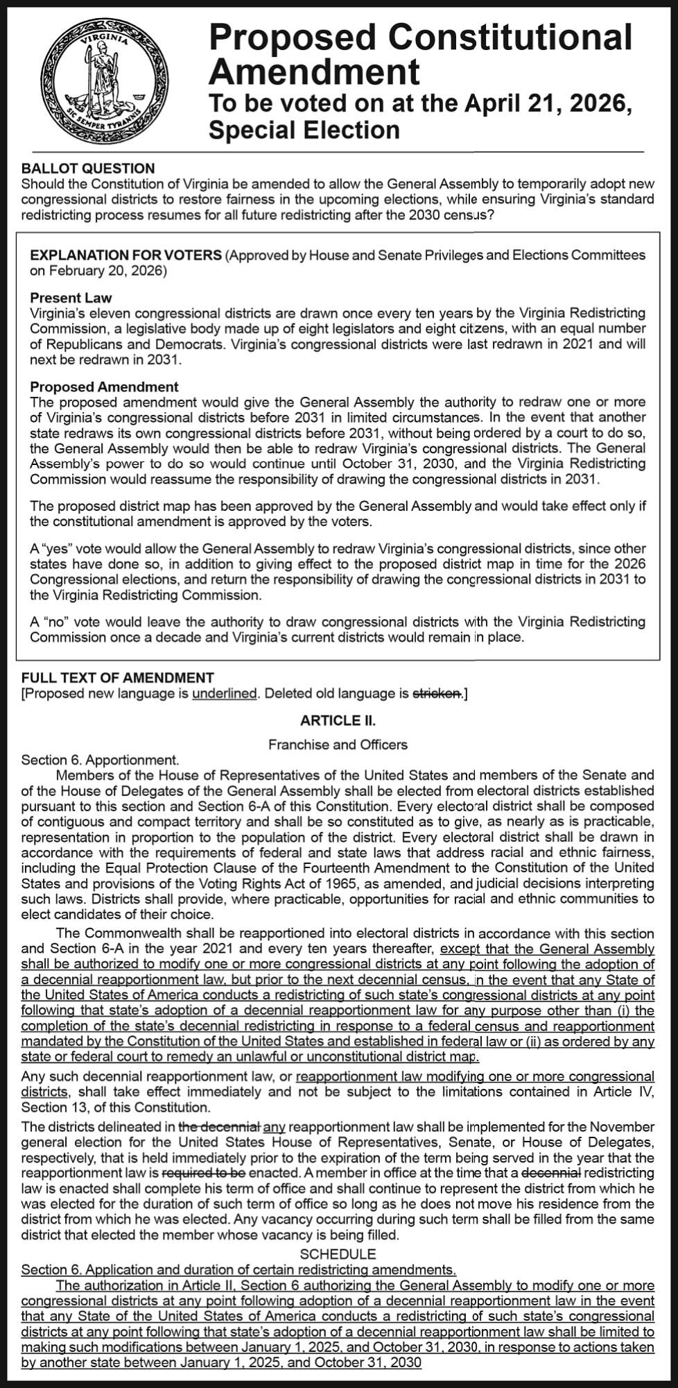 VPS LEGALS/PUBLIC NOTICES - CVA