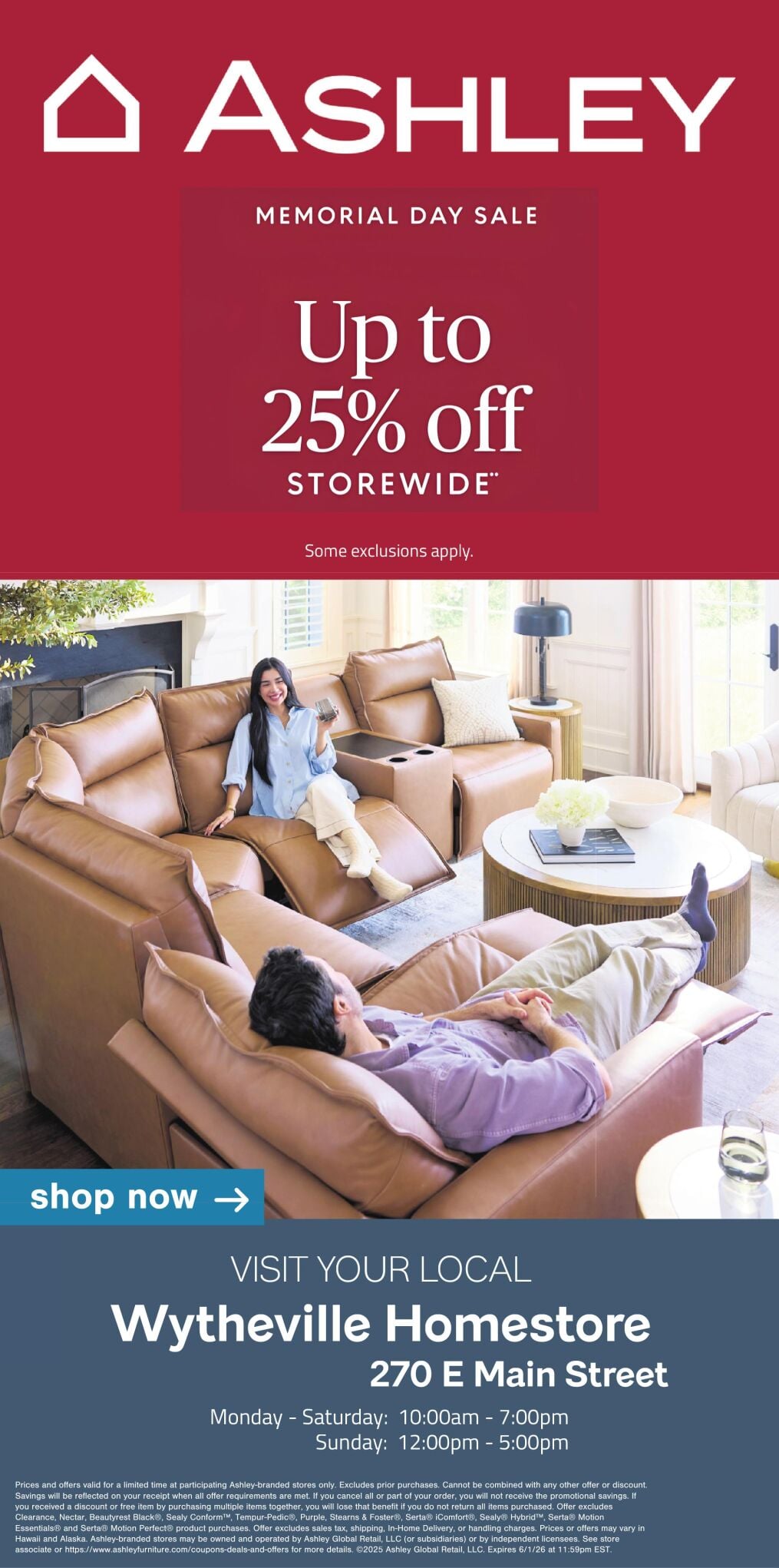 ASHLEY HOMES STORES - WYTHEVILLE