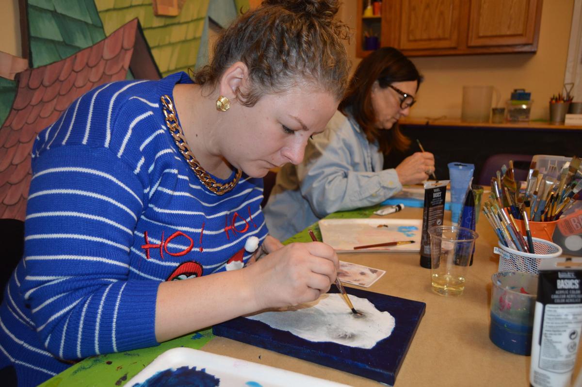 Enjoy A Glass Of Wine With Friends While Painting A Portrait Of