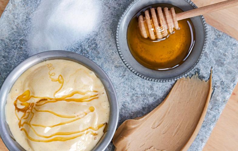 Peanut butter and honey ice cream
