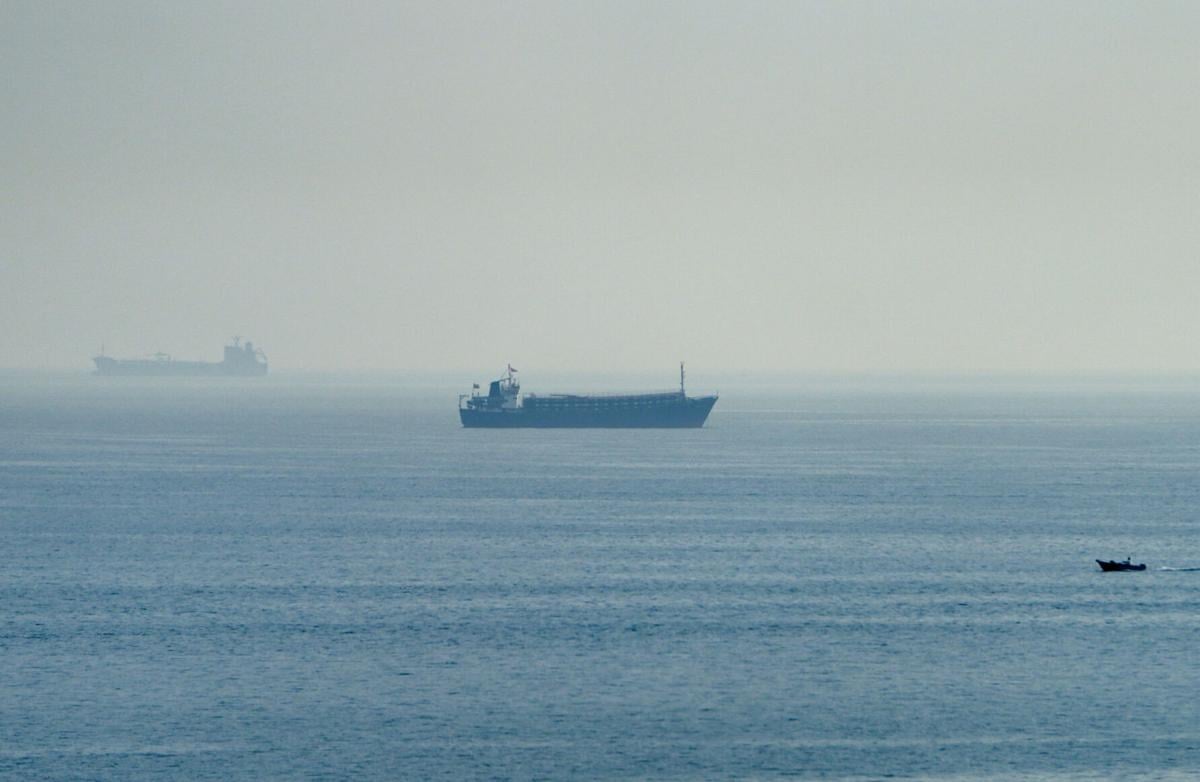 Vessels in the Strait of Hormuz, as seen from Musandam