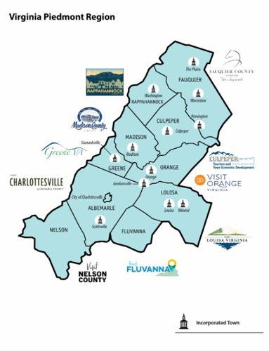New "Virginia Piedmont" Tourism Region Created