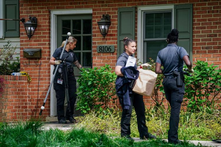 Police at the home of former Virginia Lieutenant Governor Justin Fairfax, after he shot and killed his wife Cerina Fairfax and himself, according to police