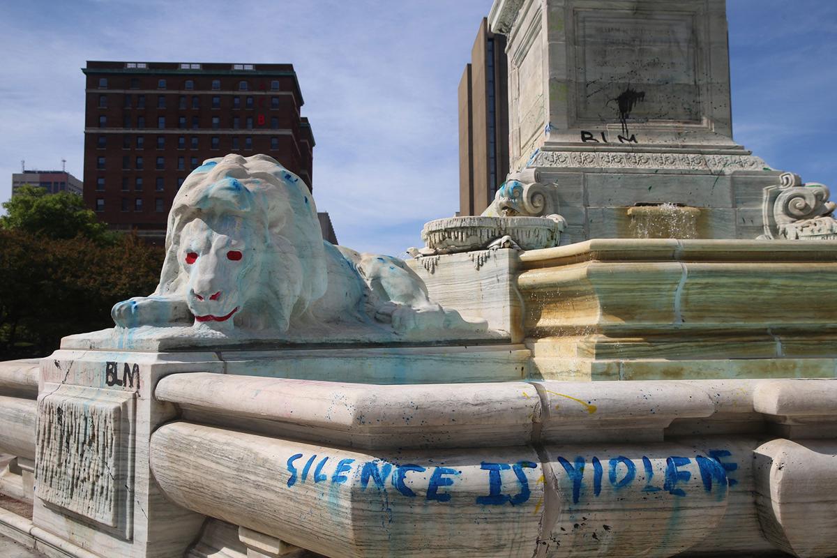 McKinley Monument damage