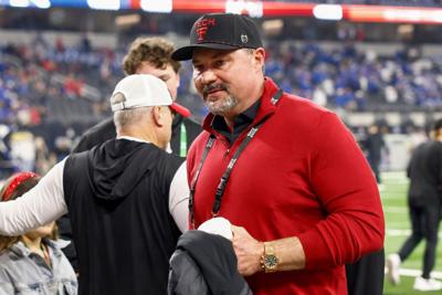 Texas Tech University System Board of Regents Chairman Cody Campbell on the field before the Big 12 Championship football game against BYU at AT&T Stadium, Dec. 6, 2025, in Arlington, Texas.