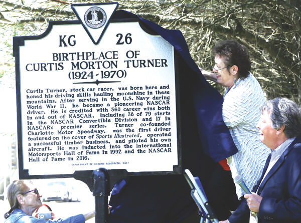 NASCAR driver Curtis Turner remembered with birthplace marker