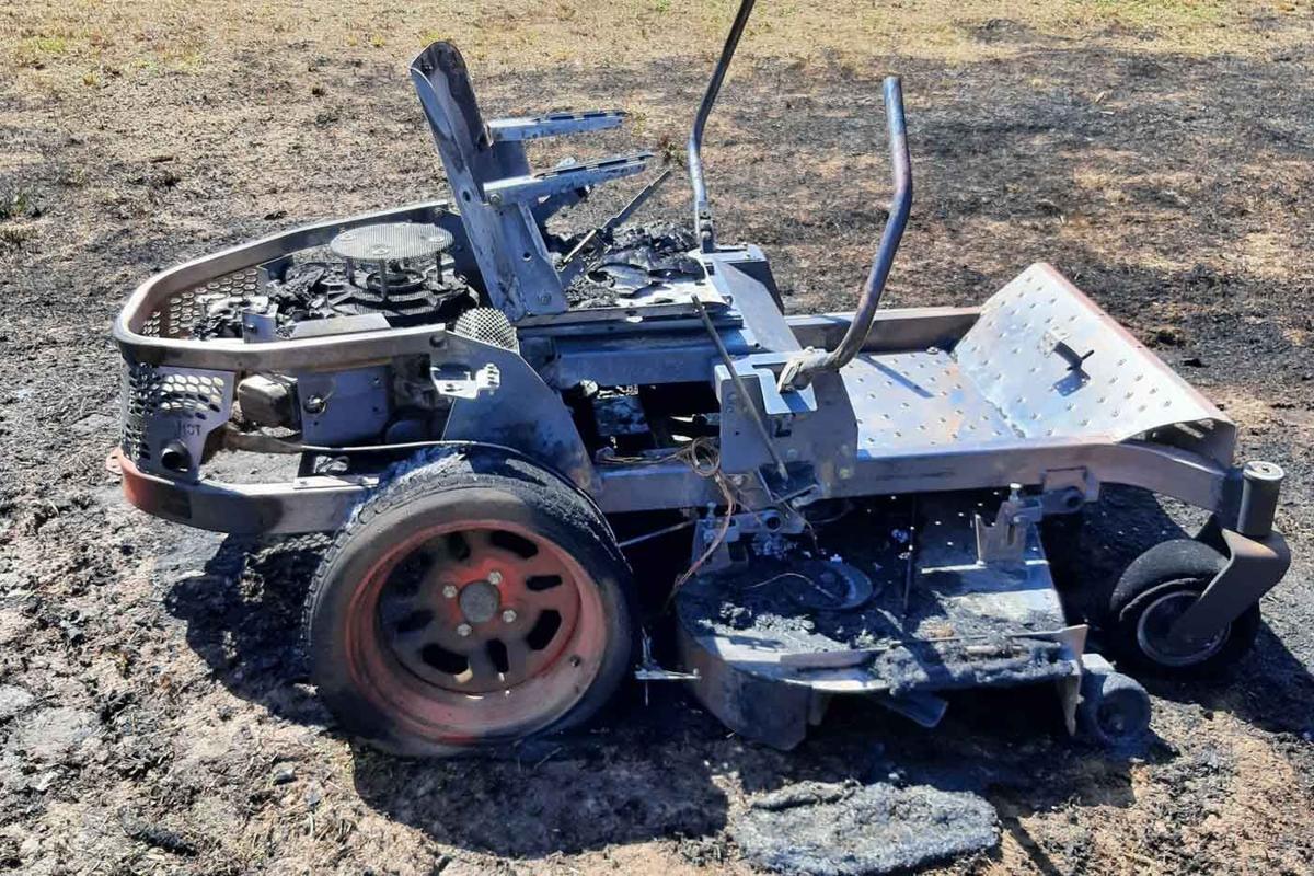 Mower fires