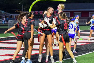 Maine South (Park Ridge, IL) hosts Taft (Chicago) in an IHSA flag football game on Monday, Aug. 24 in Park Ridge, Ill.