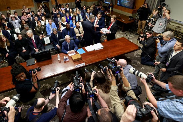 Former NIAID director Anthony Fauci appears before U.S. Senate panel under subpoena about his role in the national response to the COVID-19 pandemic, in Washington