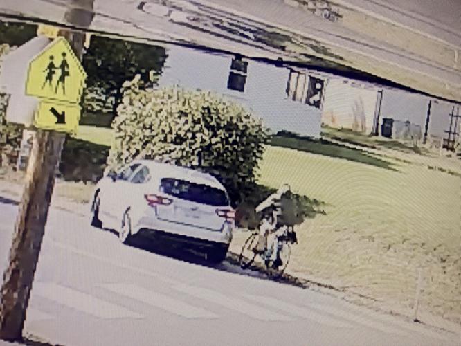 Car veering into bike's path