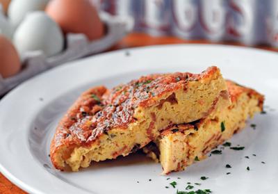 Bacon and gouda frittata