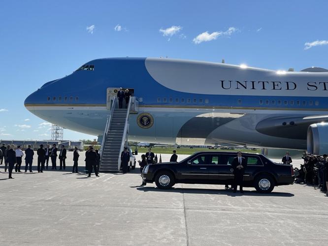 Bidens arrive at airport