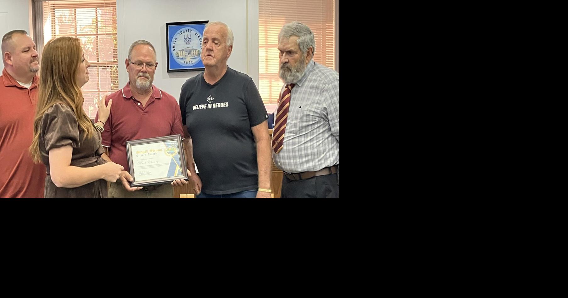 Smyth officials honor American Legion leader for speaking up