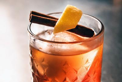 Cinnamon-honey old fashioned